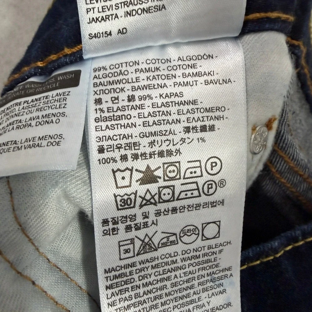 Levi Strauss Jeans Men's 36x32 Blue 550 Relaxed Fit Tapered Leg Denim 00550-0061